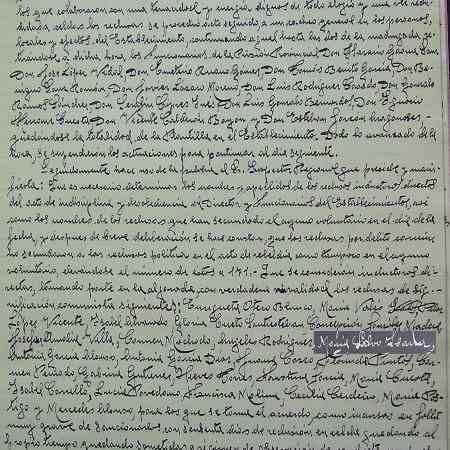 Acta de la Junta de disciplina de la presó central de Segovia, 27/01/1949. Archivo Centro Penitenciario de Segovia. Resaltat, el nom de Maria Salvo com a inductora directa de la vaga de fam